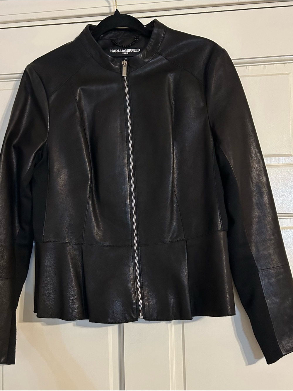 Karl Lagerfeld Butter-Soft
Genuine Leather Moto Peplum
Jacket Medium